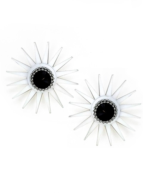 Marilyn’s Italian Black Sun Plexiglass Earrings