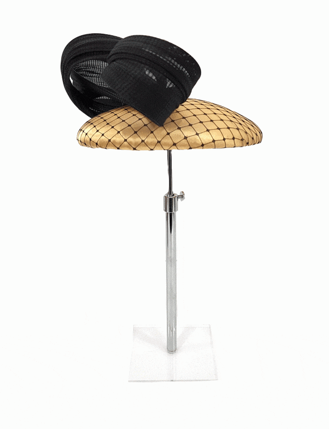 Marilyn's English Black and Gold Fascinator