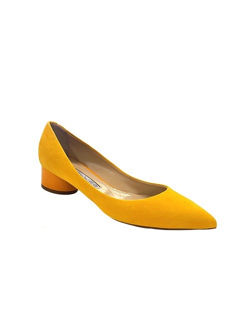Marilyn's Italian Yellow Suede Heel