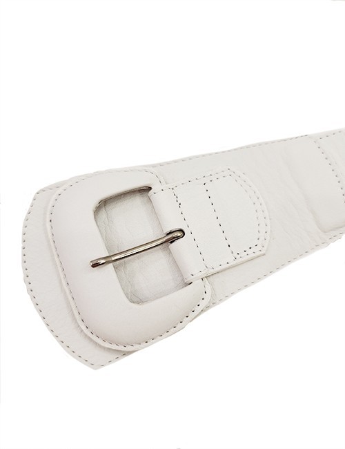 Marilyn’s Italian White Leather Belt 6034