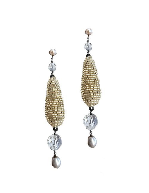 Marilyn’s Venetian Silver and Gold Bead Earrings