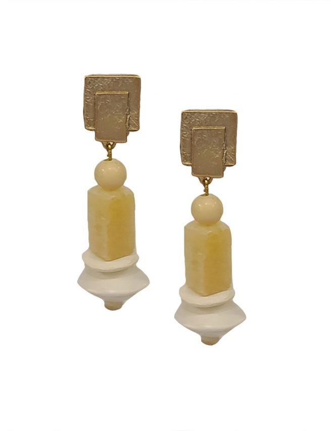 Marilyn’s Spanish Bead and Stone Earrings ME6A