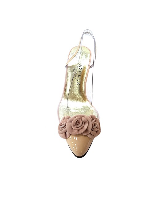 Marilyn’s French Suede Rose Heel