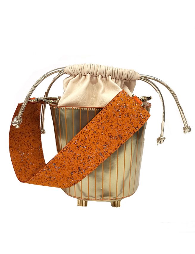 Marilyn’s Italian Leather Drawstring Handbag