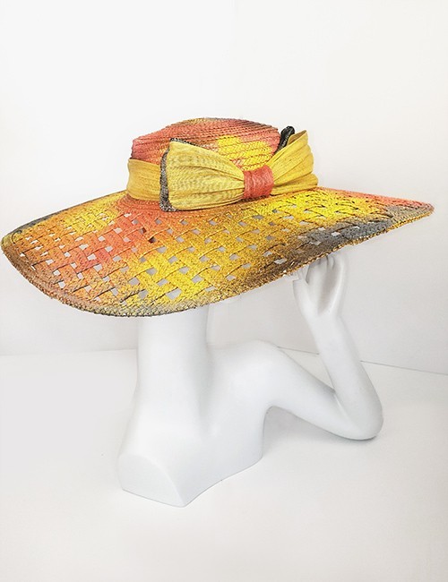 Marilyn’s French Orange and Black Fascinator