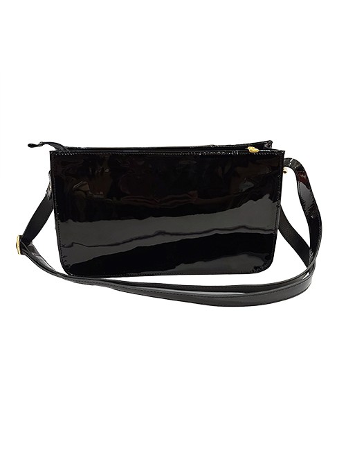 Marilyn’s Mix Color Patent Leather Handbag , Cross Body Strap