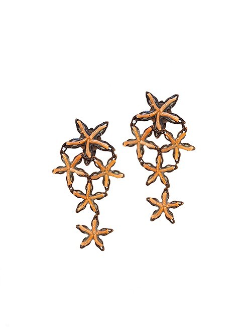 Marilyn’s Venetian Five Star Copper Earrings