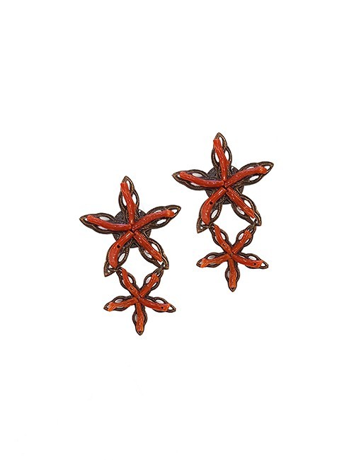 Marilyn’s Venetian Double Copper Star Earrings