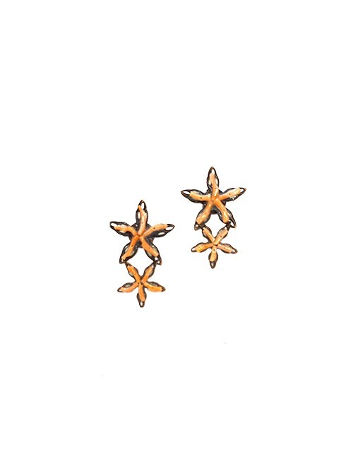 Marilyn’s Venetian Double Copper Star Earrings