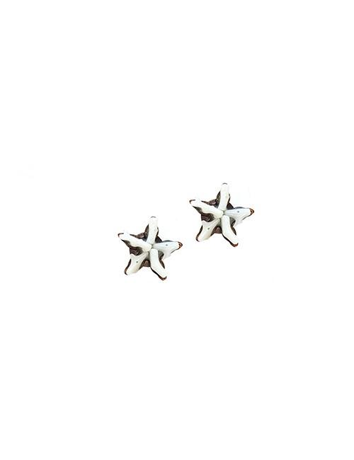 Marilyn’s Venetian Coral and Copper Star Earrings