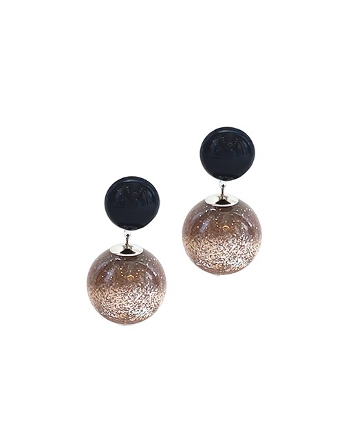 Rhinestone Rectangle Drop Earrings - Black – Moda Boutique