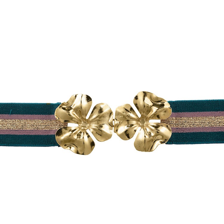 Marilyn's Spanish Teal Orchid Belt