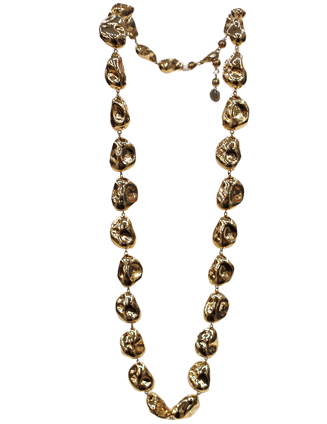 Marilyn's Italian Long Gold Pearl Necklace