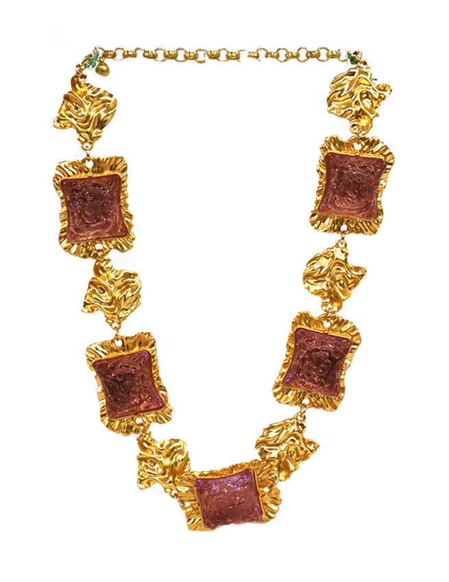 Marilyn's French Lavender Gold Necklace