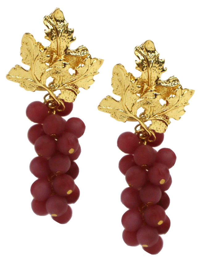 Marilyn's French Grapes of Wrath Earrings