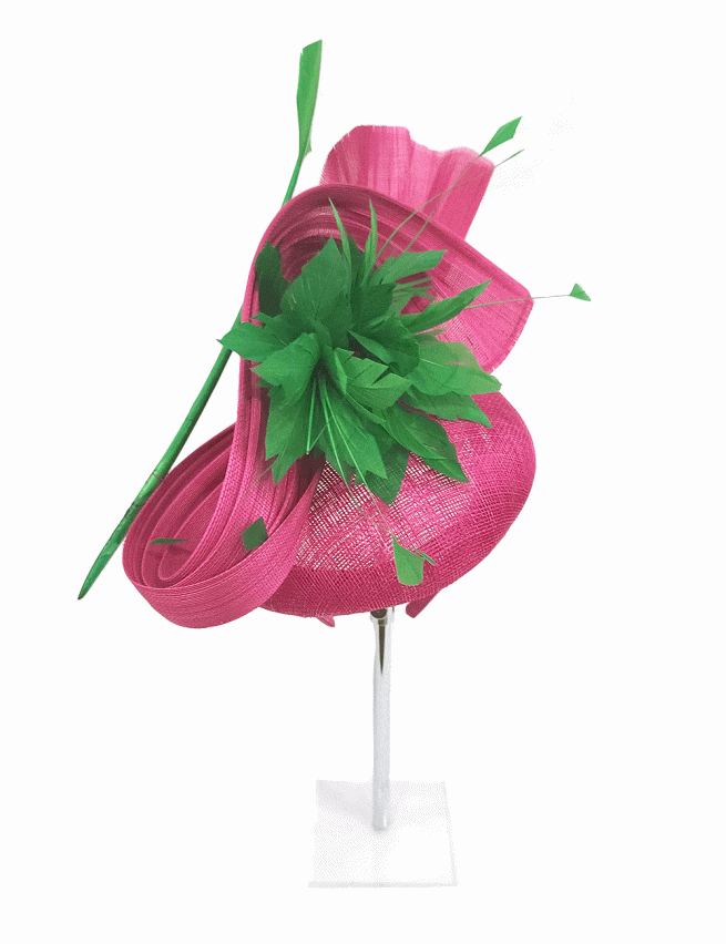 Marilyn's English Watermelon Pink Fascinator