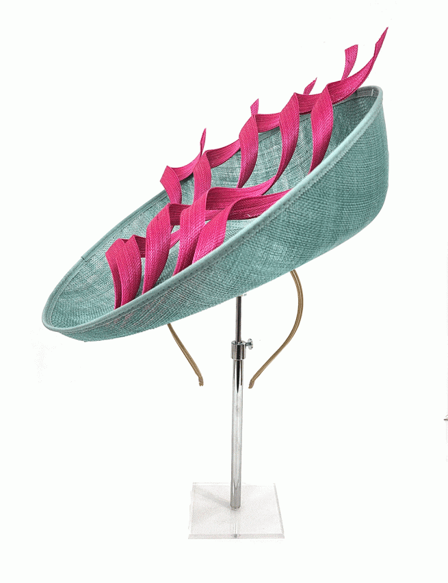 Marilyn's English Turquoise Waves Hat