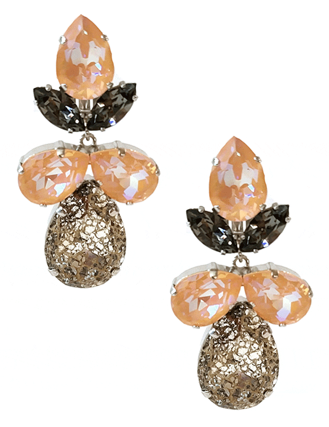 Marilyn’s Italian Petal Crystal Earrings