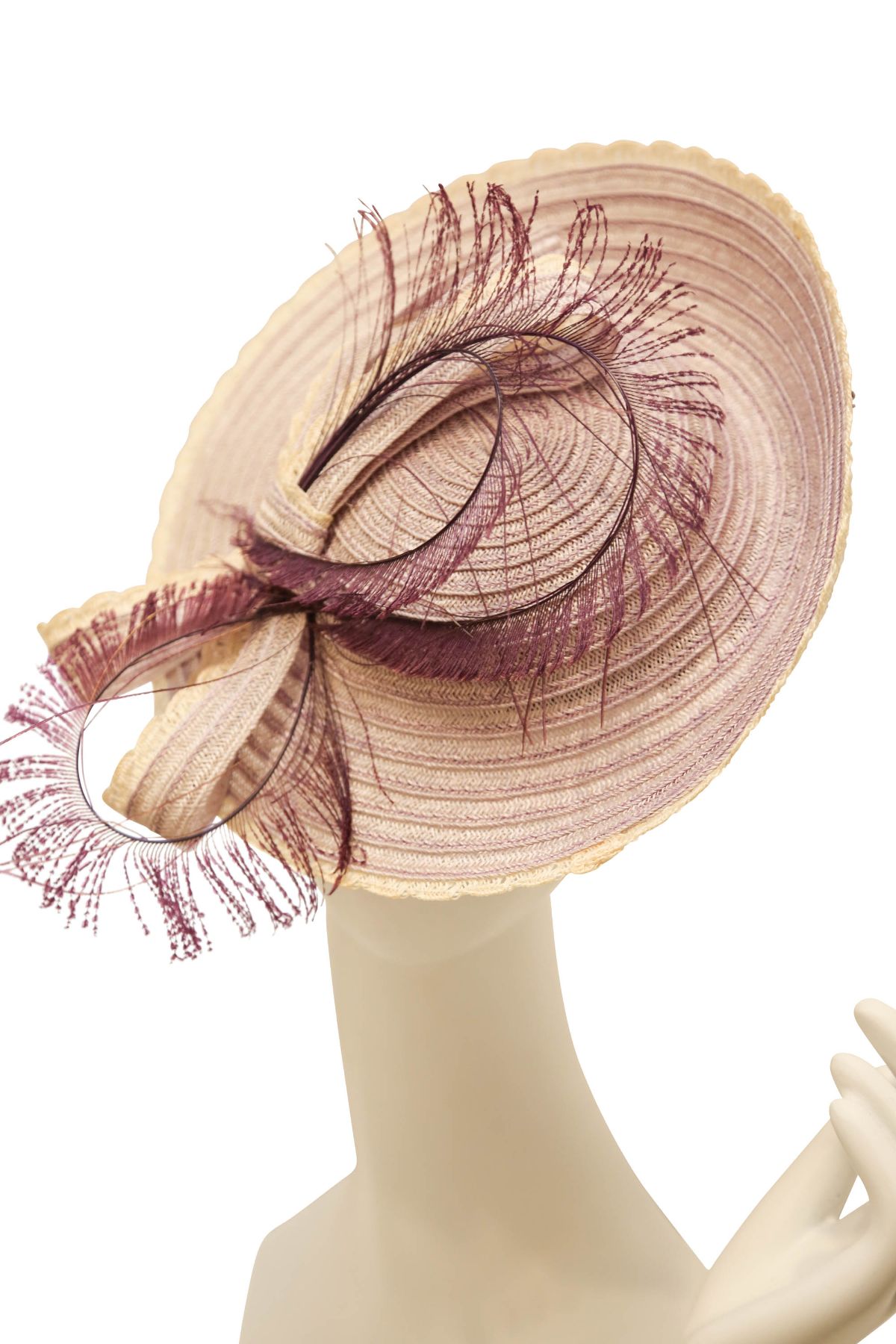 Marilyn’s French Hand Sculptured Ribbon Sewn Fascinator