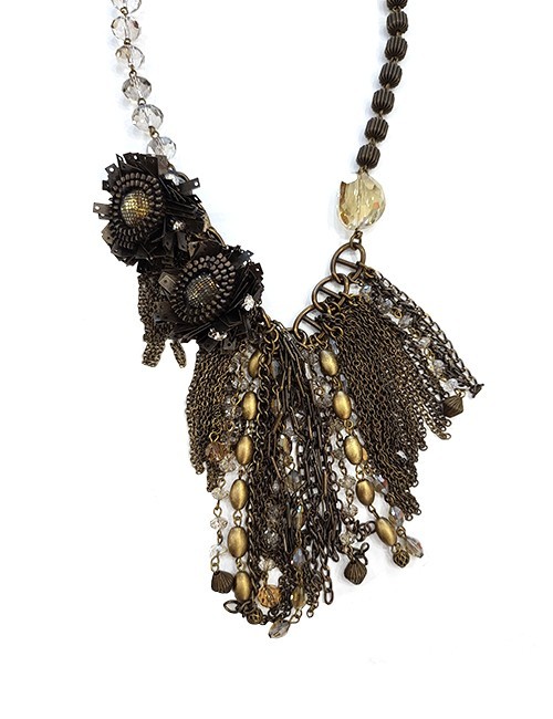 Marilyn Italian Handmade Necklaces, Brass with crystal for sale