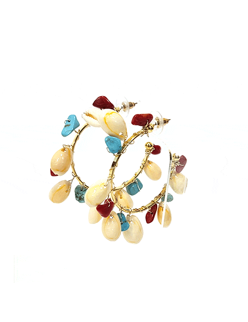 Marilyn’s Italian Coral Shell Earrings