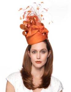 Orange Whimsical Style Fascinator Hat