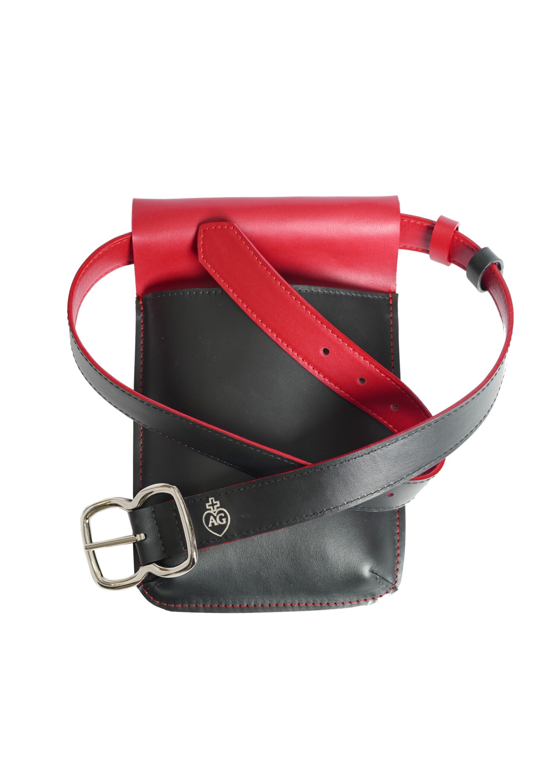 Marilyn’s French Leather Red/Black Pouch