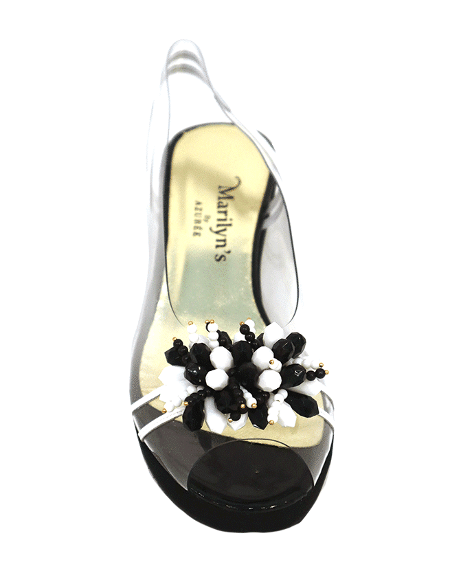 Marilyn's French Black and White Wedge