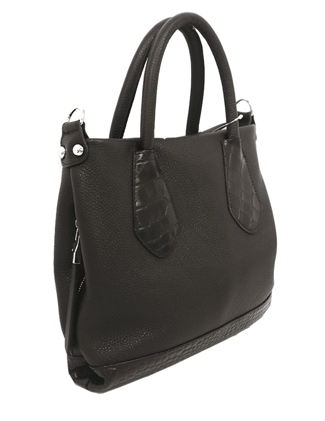 Marilyn’s Italian Smooth Black Leather Handbag