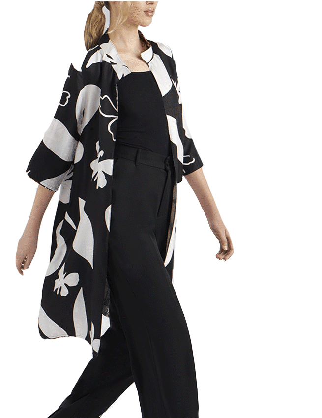 Marilyn's Italian Silk Print Kimono
