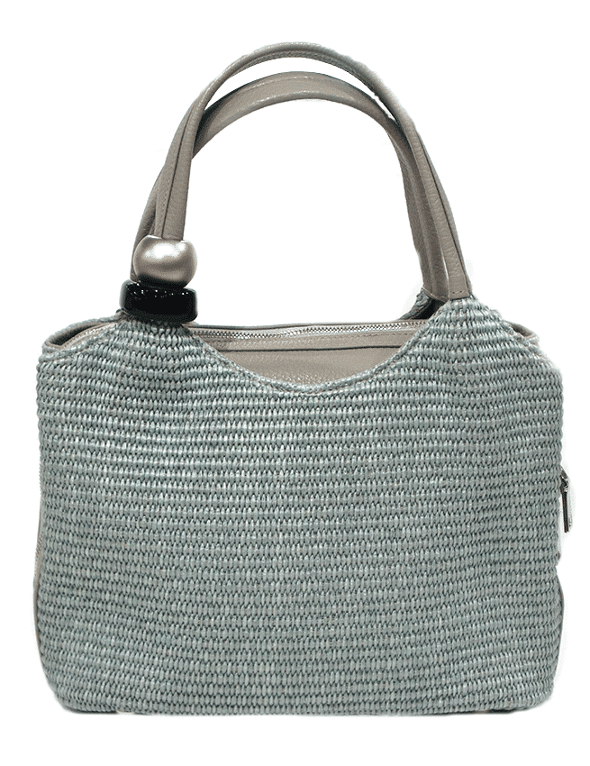 Marilyn's Woven Fabric Leather Bag Side Pockets