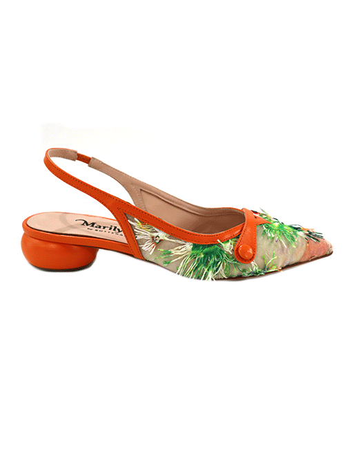 Marilyn's Happy Italian Lime Confetti Print Flats Shoe