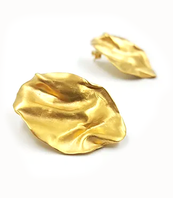 GALTA UNIQUE FREEFORM LIGHT WEIGHT GOLD EARRINGS
