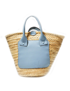 Marilyn's Capri Chic Italian Straw Woven Leather Beach Bag